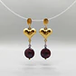 Aros Lulu amatista y perla de rio burdeo - Miniatura 1