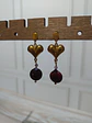 Aros Lulu amatista y perla de rio burdeo - Miniatura 4