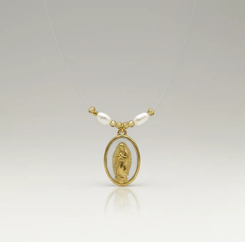 Collar invisible acero inoxidable virgen dorada