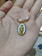 Collar invisible acero inoxidable virgen dorada - Miniatura 4