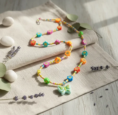 Collar kids mariposa celeste