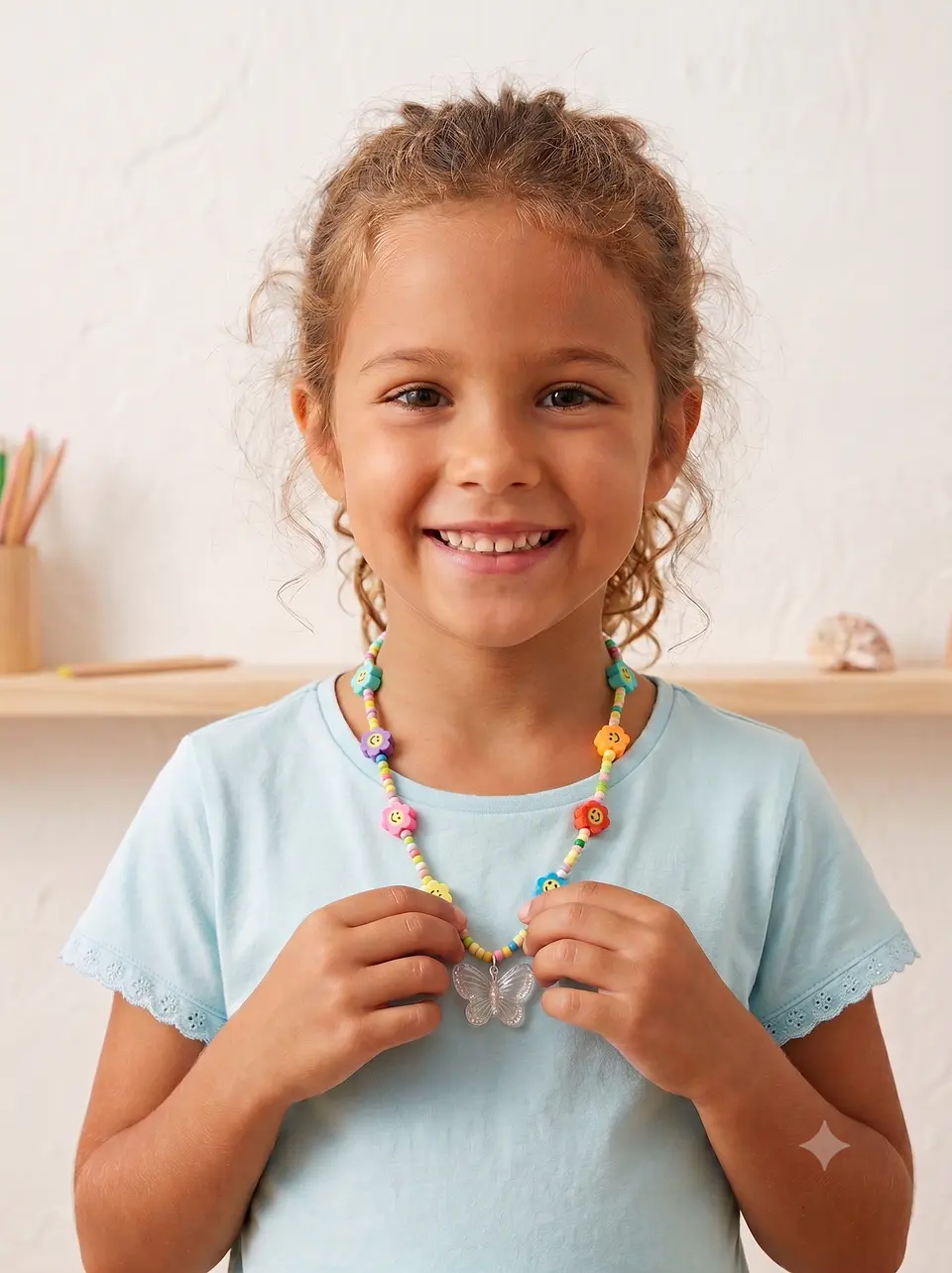 Collar kids mariposa brillante 1