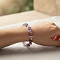 Pulsera Trinidad amatista y perlas de rio - Miniatura 1