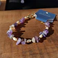 Pulsera Trinidad amatista y perlas de rio - Miniatura 2