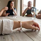 Pulsera Trinidad Cuarzo rosa y conchitas - Miniatura 1