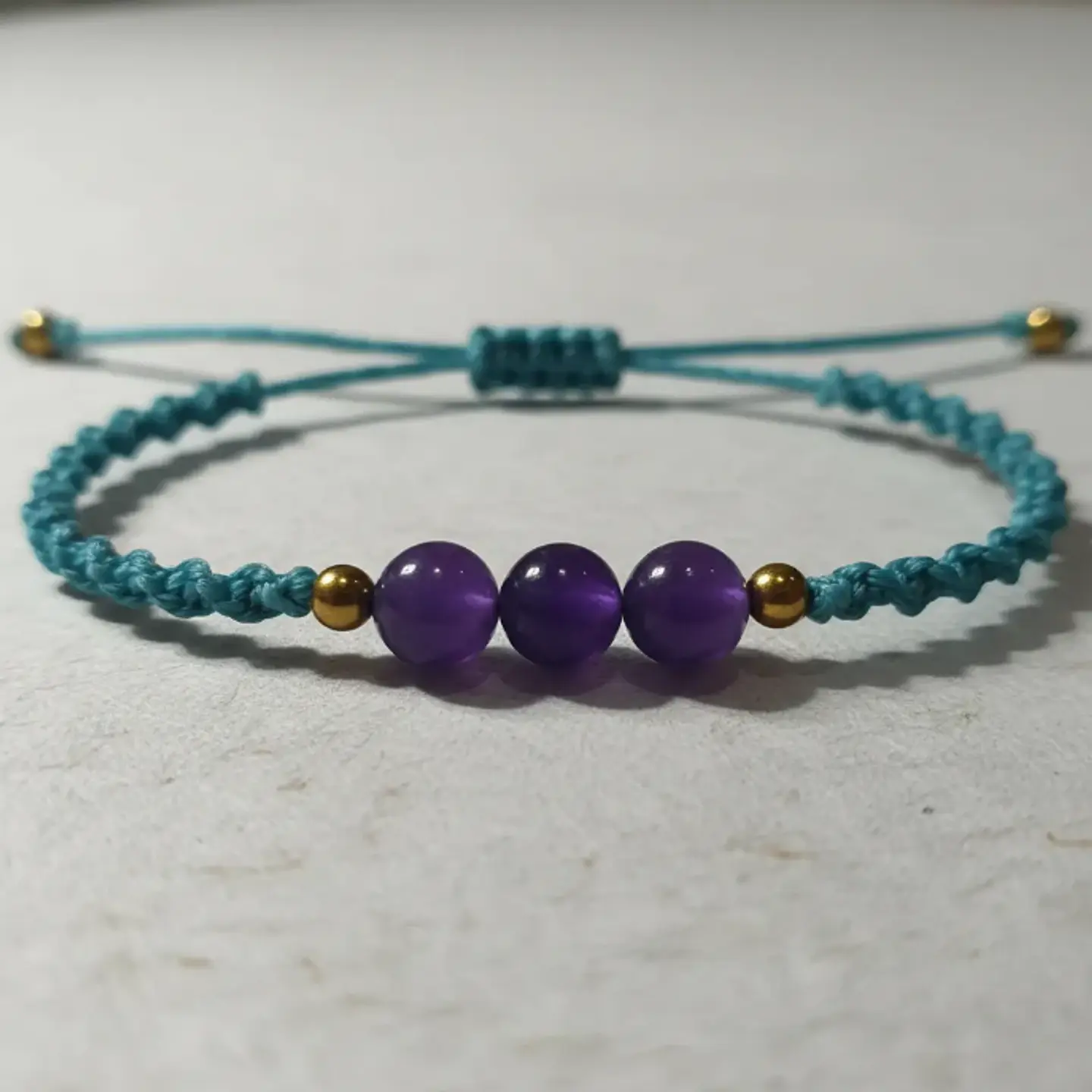 Pulsera Luisa Amatista, pirita e hilo calipso 2