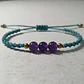 Pulsera Luisa Amatista, pirita e hilo calipso - Miniatura 2