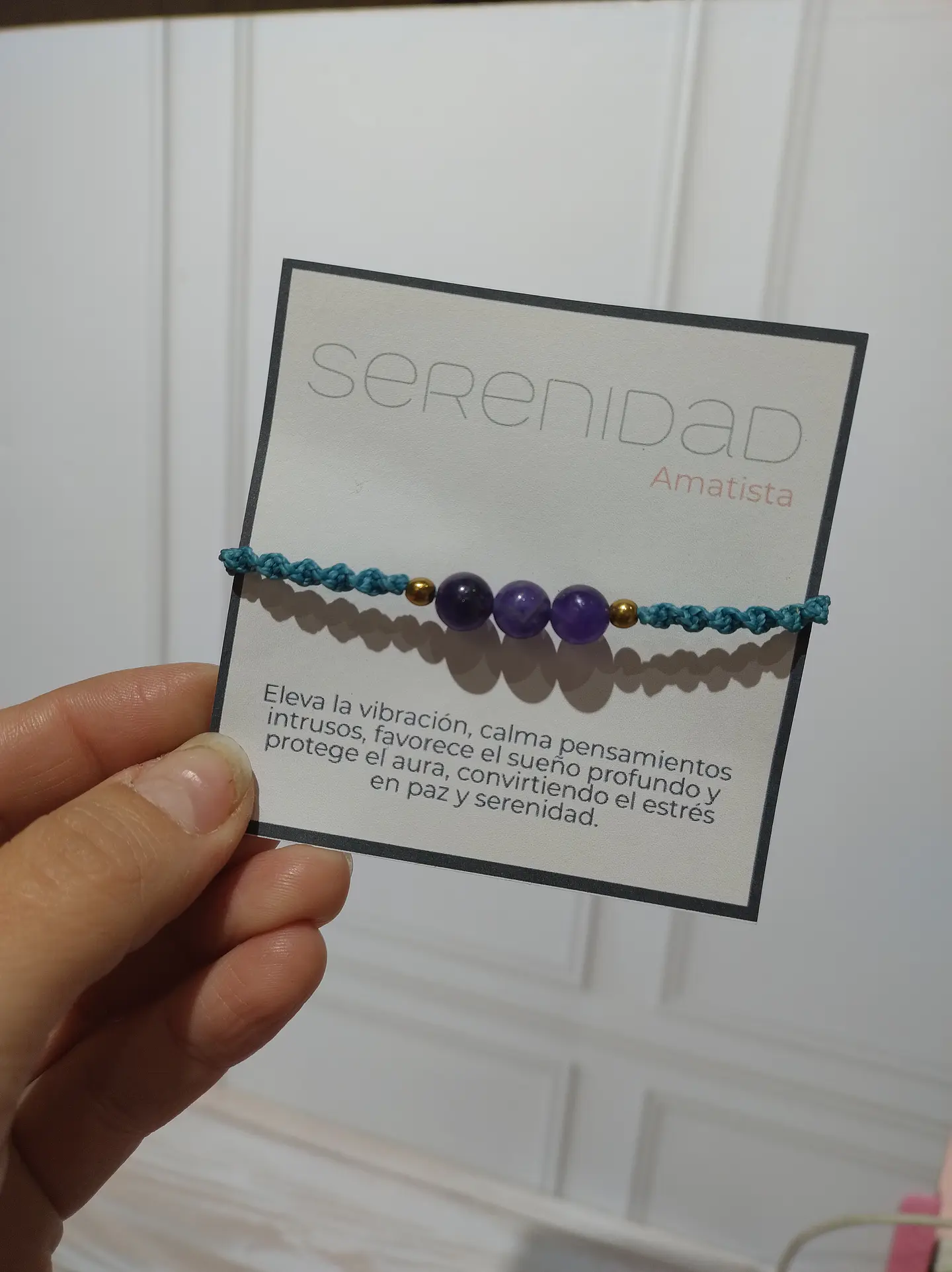 Pulsera Luisa Amatista, pirita e hilo calipso 3