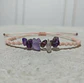 Pulsera Luisa Chips Amatista e huilo encerado rosado brillante - Miniatura 2