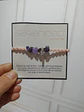 Pulsera Luisa Chips Amatista e huilo encerado rosado brillante - Miniatura 3
