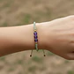 Pulsera Luisa Amatista, pirita e hilo encerado verde claro - Miniatura 1