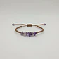 Pulsera Luisa Chip de Amatista e hilo café claro - Miniatura 3