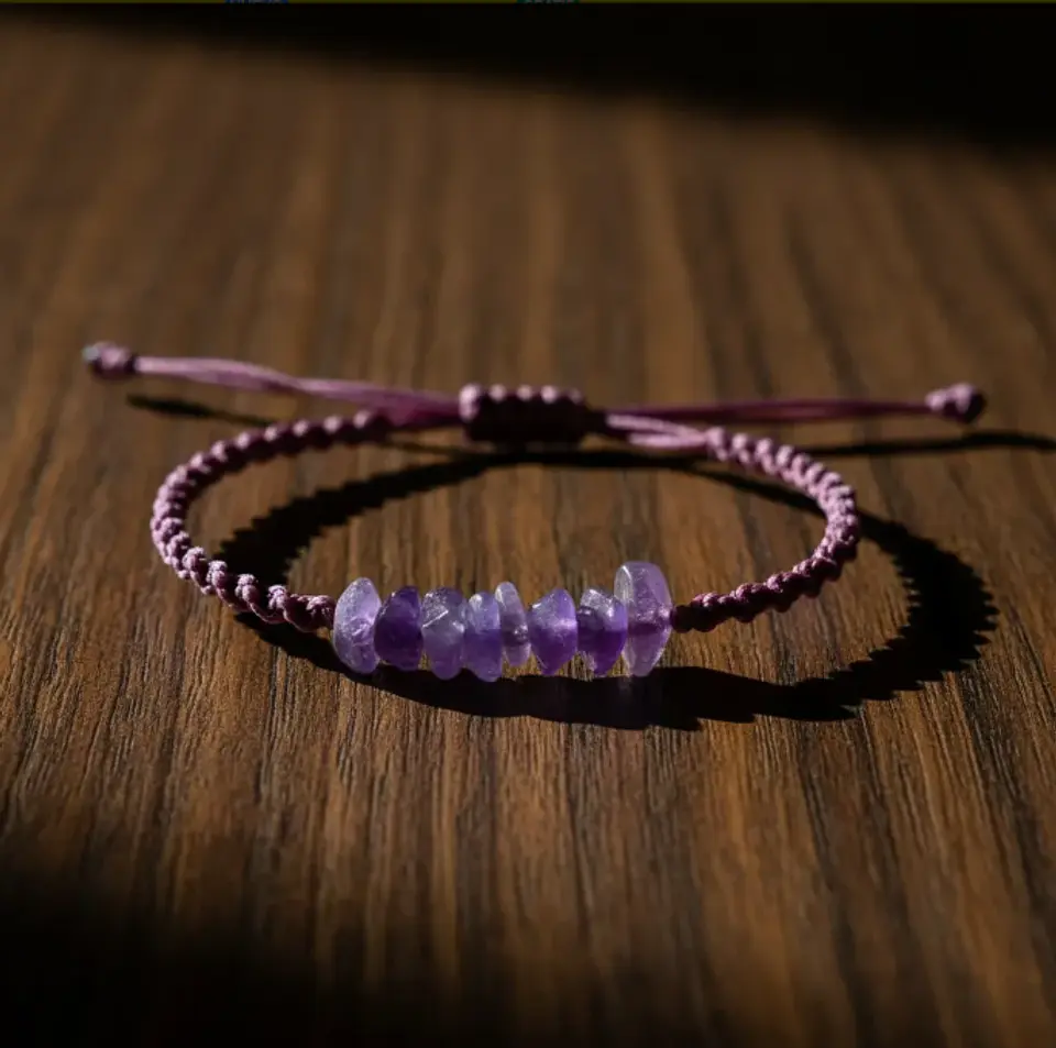 Pulsera Luisa Amatista hilo morado 3