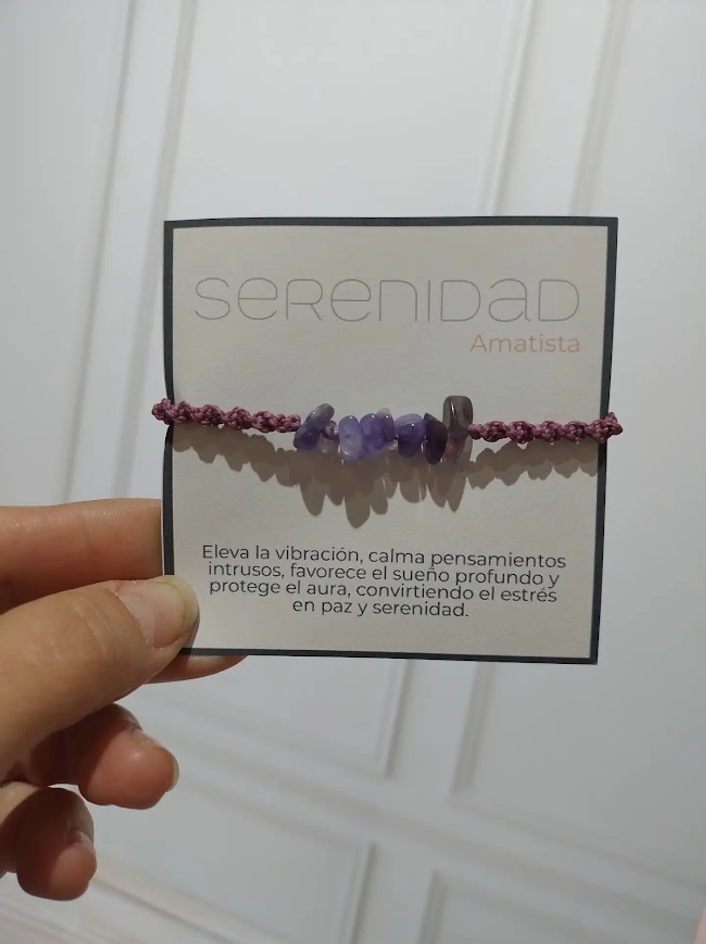 Pulsera Luisa Amatista hilo morado 4