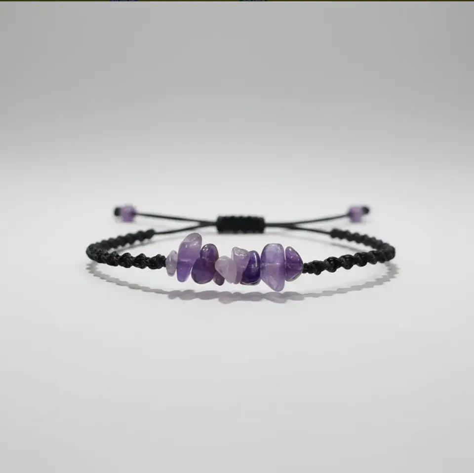 Pulsera Luisa Amatista e hilo negro 3