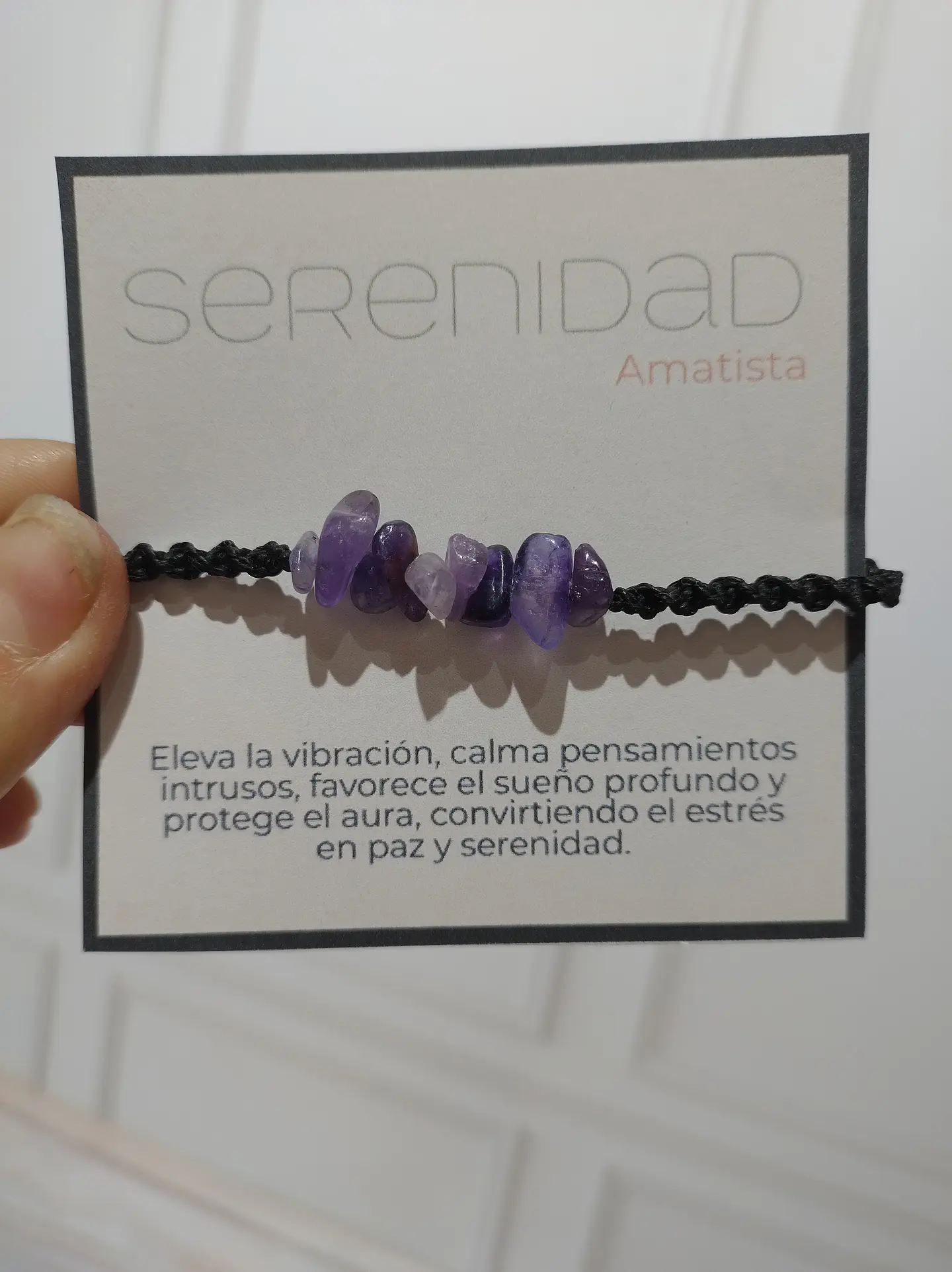 Pulsera Luisa Amatista e hilo negro 4