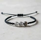 Pulsera Luisa Cuarzo gris con hilo negro - Miniatura 2