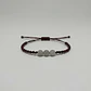 Pulsera Luisa Cuarzo gris con hilo burdeo - Miniatura 2