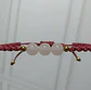Pulsera Luisa Cuarzo Rosa, pirita e hilo rosado oscuro - Miniatura 1