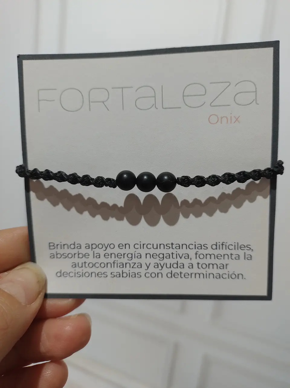 Pulsera Luisa Onix hilo negro 3