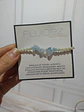Pulsera Luisa Aguamarina hilo celeste con destellos - Miniatura 4