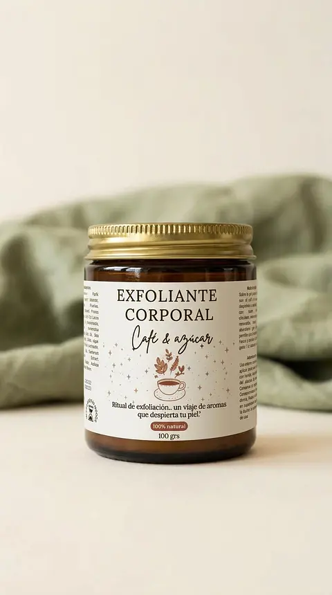 Exfoliante Corporal de Café y Azúcar – Santina Cosmética Natural