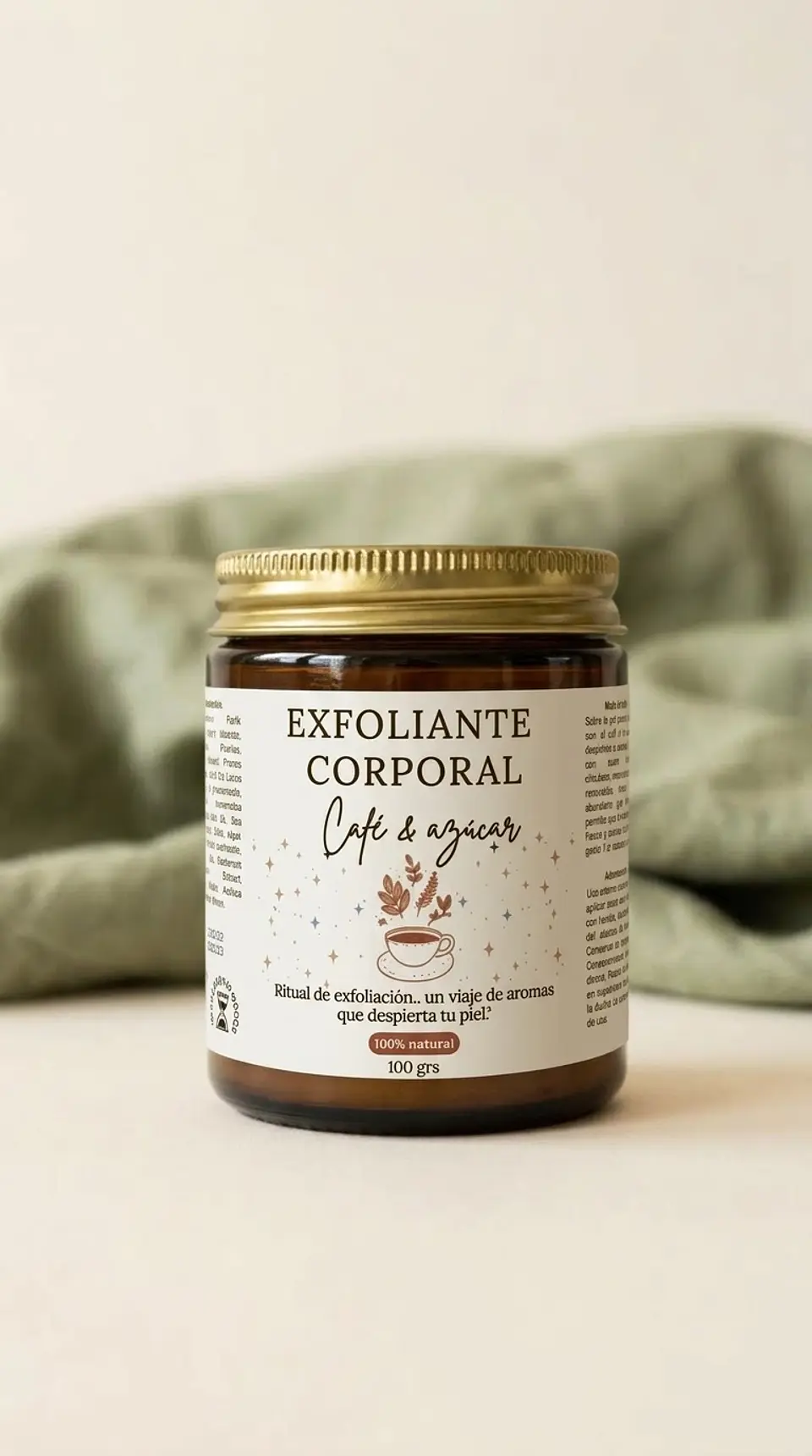 Exfoliante Corporal de Café y Azúcar – Santina Cosmética Natural 1