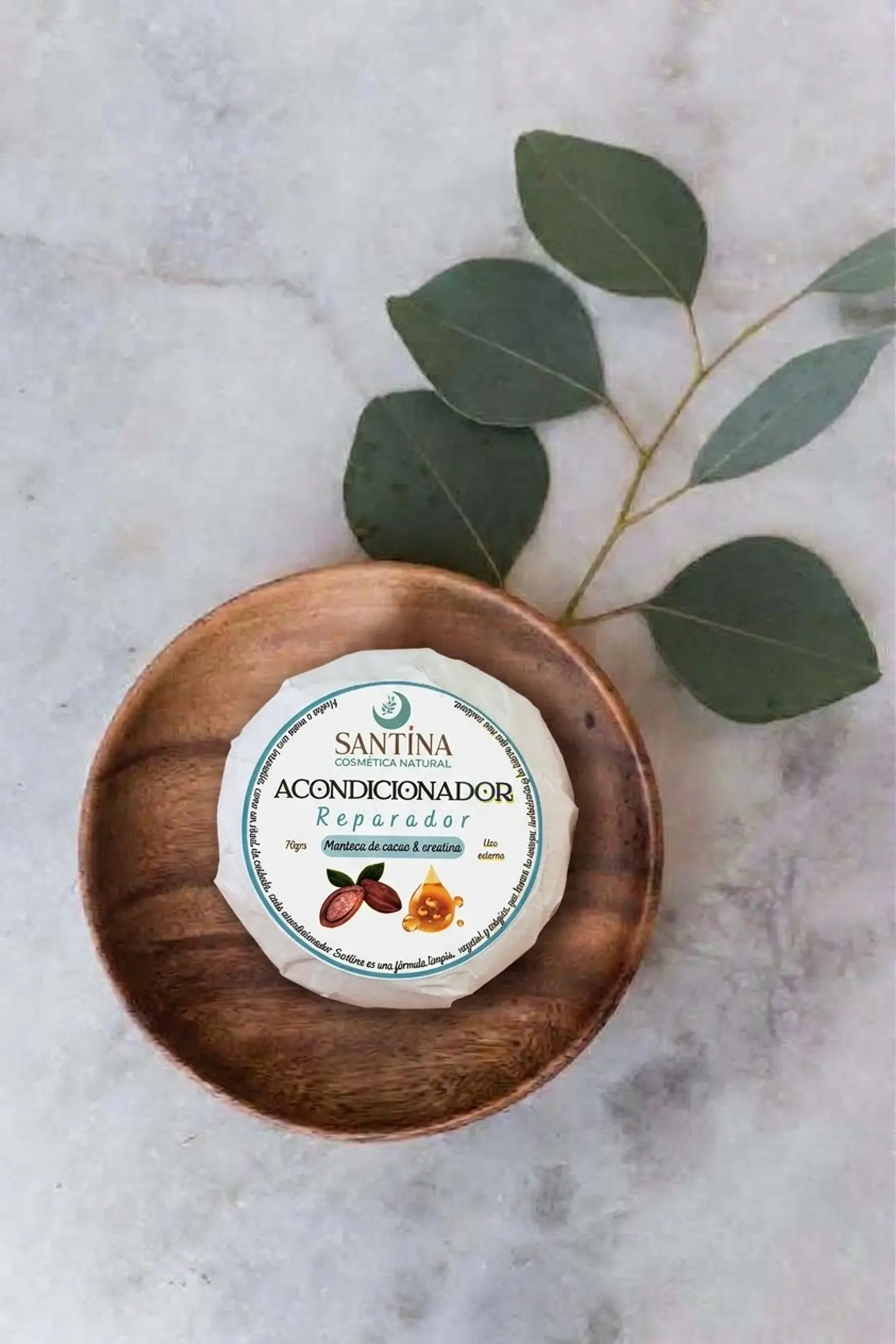 Acondicionador Sólido Cabello Dañado – Santina Cosmética Natural 1