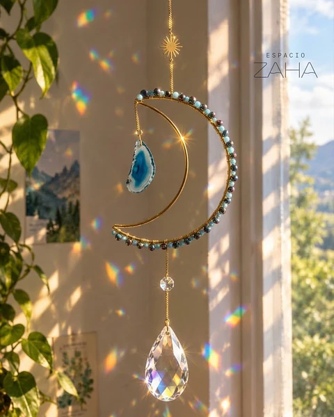 Atrapasol Luna & Ágata Azul – Alma Silvestre
