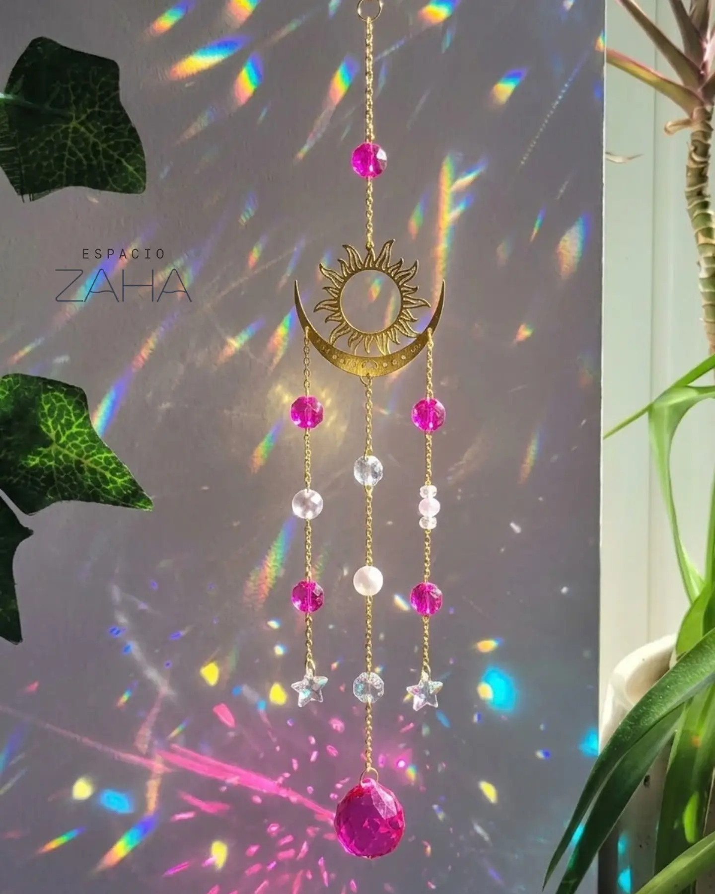 Atrapasol Sol, Luna & Cristales Magenta – Alma Silvestre 2