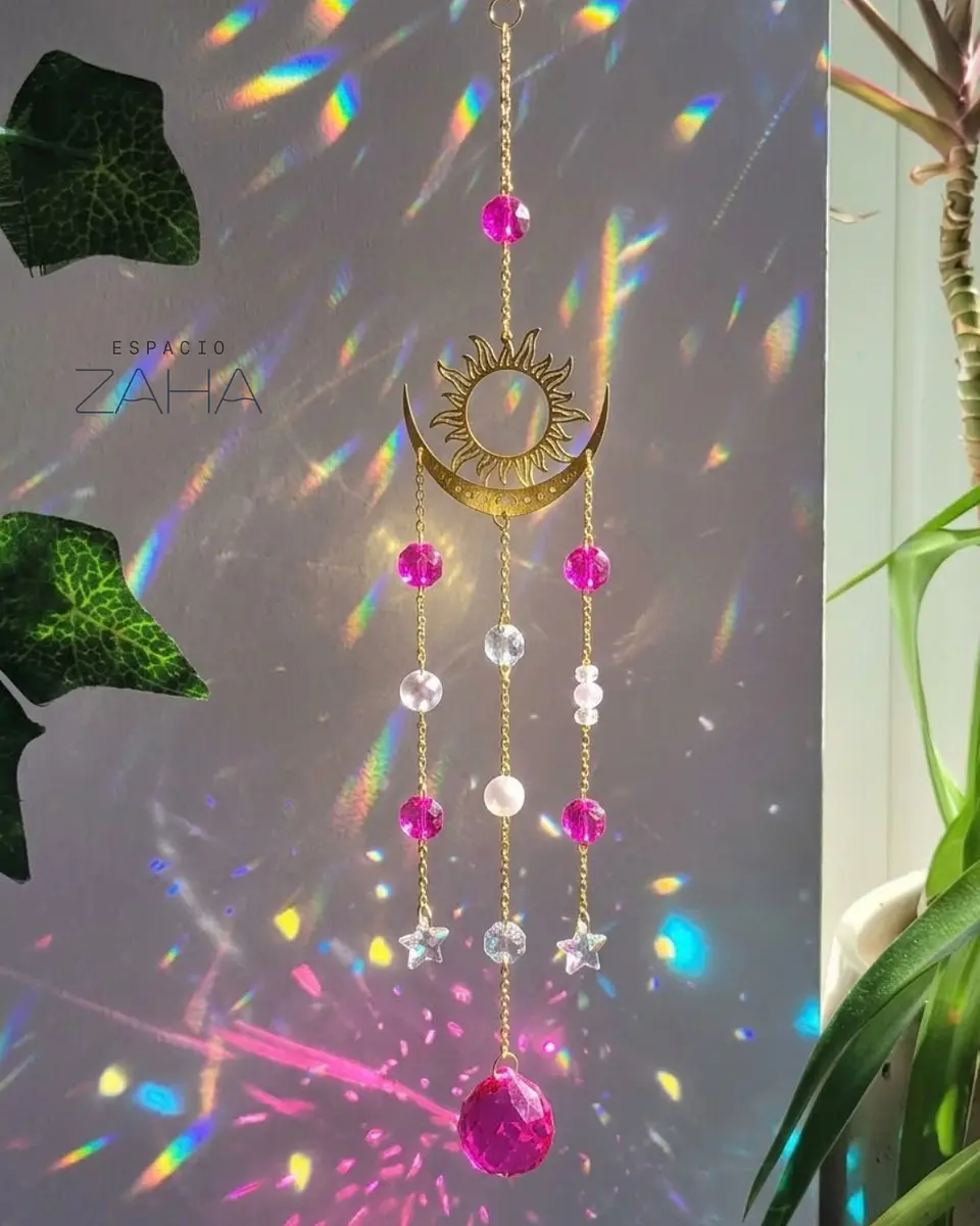 Atrapasol Sol, Luna & Cristales Magenta – Alma Silvestre 2