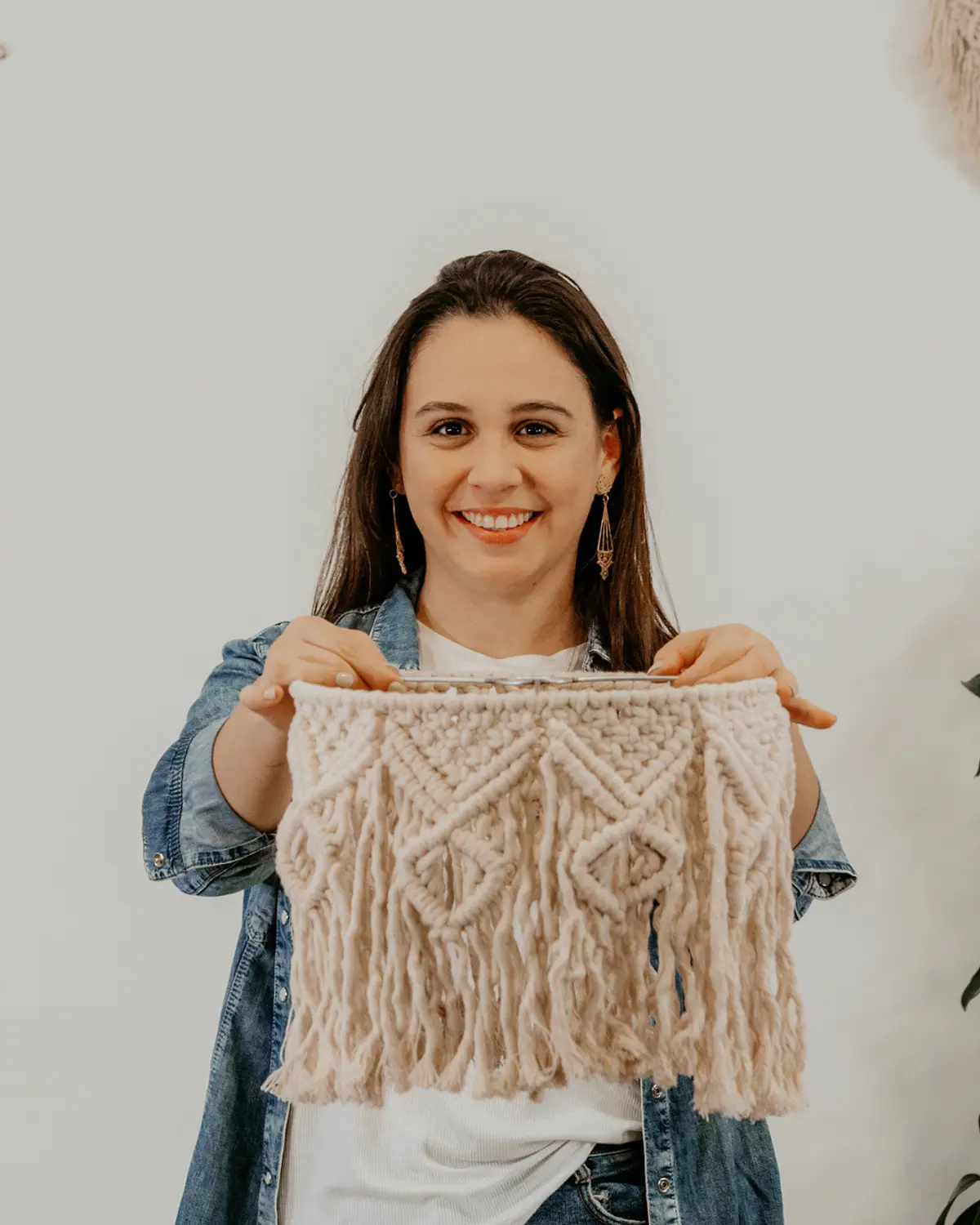 Pantalla macramé