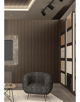 Caja con 5.22 m² Indoor Wall Cladding Color Nogal