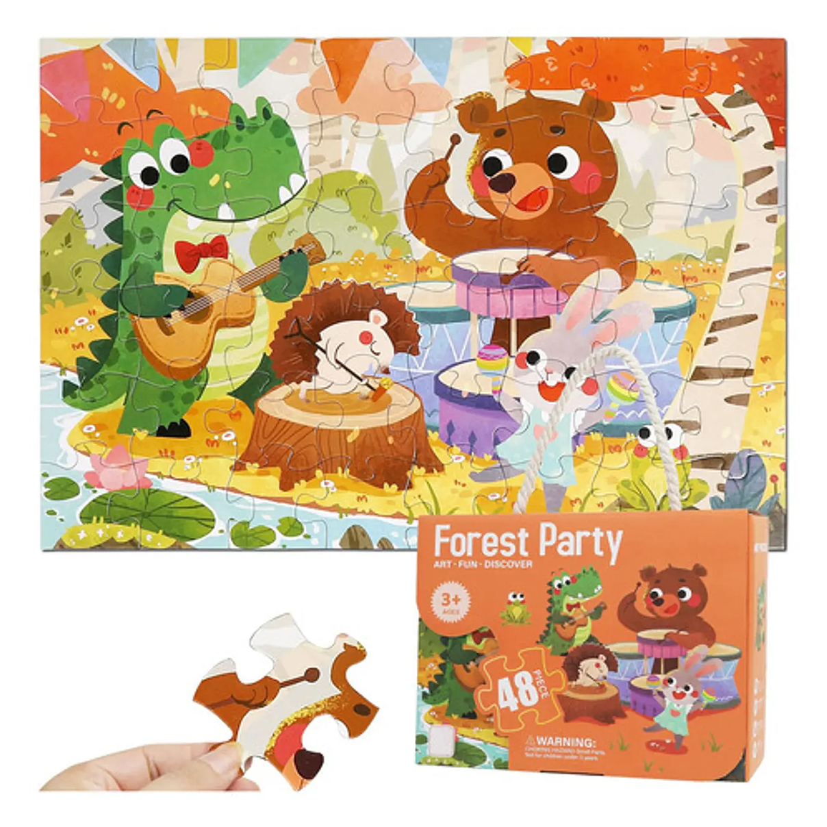 Puzzle 48 Piezas Fiesta En El Bosque 3