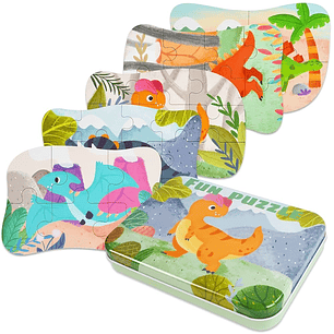 Puzzle Latas Dinosaurios