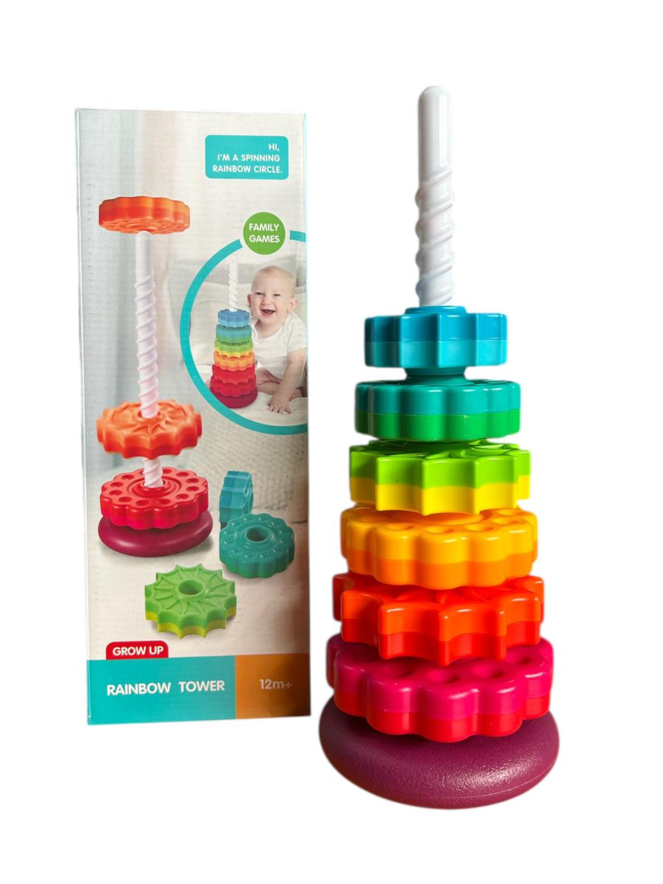 Torre Tornillo Arcoiris encaje bebe