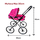 Coche Muñeca Plegable Rosado - Miniatura 3
