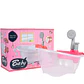 Bañera para Muñecas Transparente con Bomba de Agua Tina Rosada - Miniatura 1