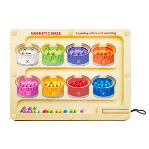 Tablero de clasificación de color con pincel magnético y cuentas 