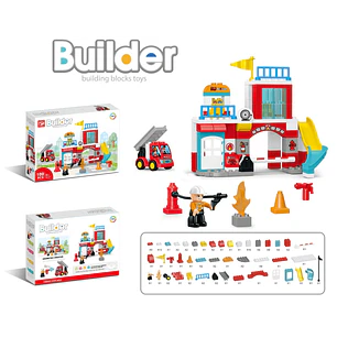 Bloques de Construcción Lego Bombero 100 piezas