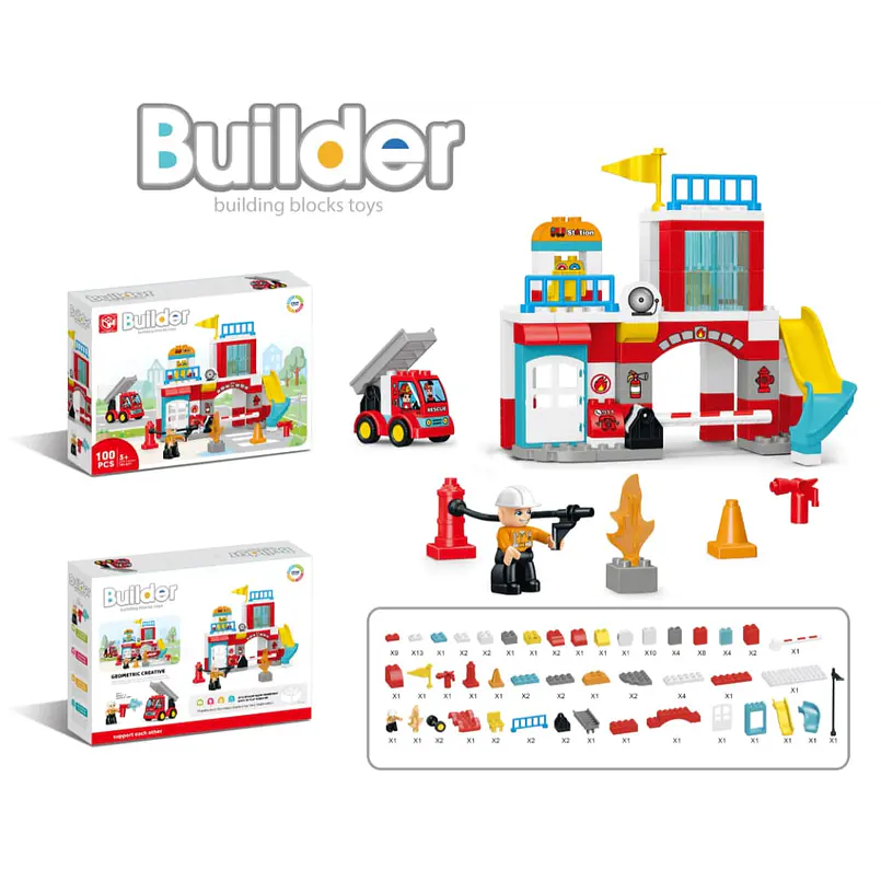 Bloques de Construcción Lego Bombero 100 piezas 1