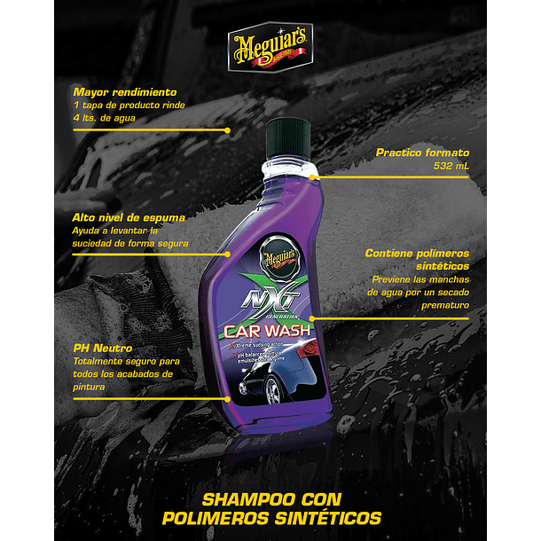 NXT Car Wash Meguiars® - Shampoo premium para autos 532ml 2