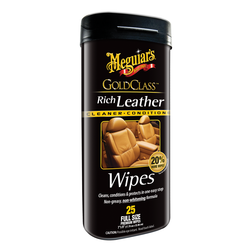 Gold Rich Leather Meguiar's® - Toallas limpiadoras de cueros Premium
