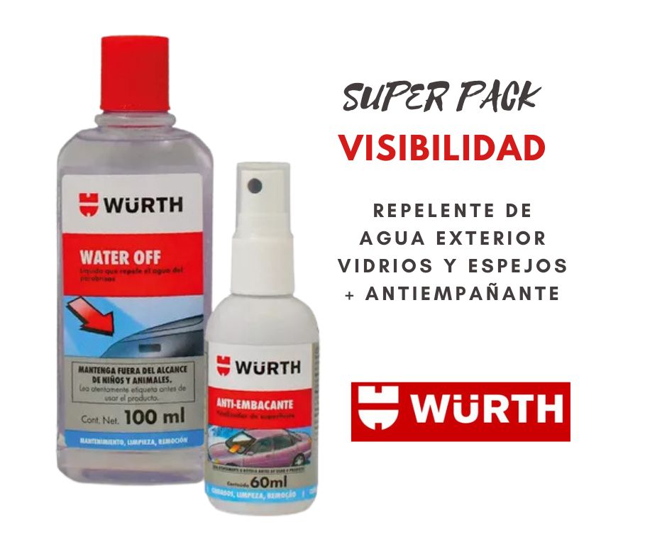 PACK de Visibilidad - WURTH - Antiempañante + Repelente de Agua