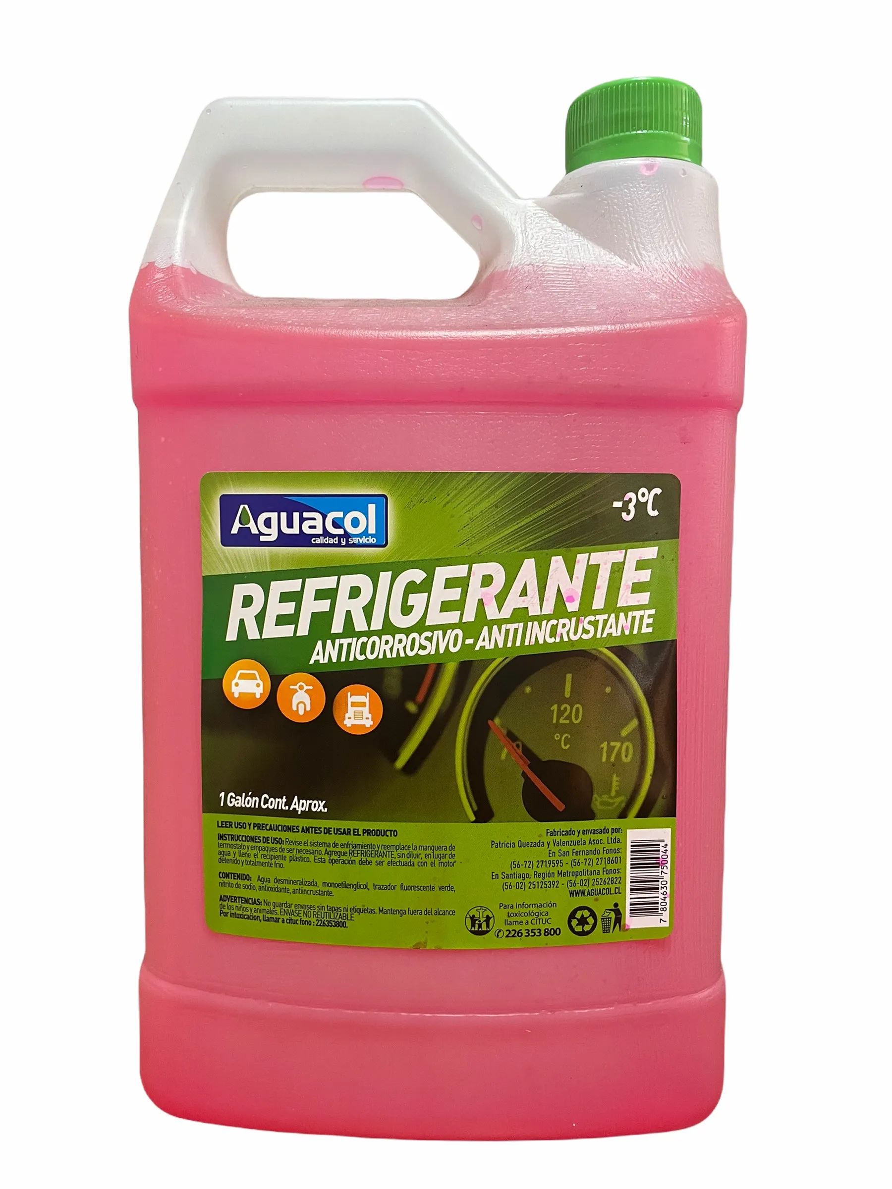 Refrigerante -3° Rojo 4 Litros - Aguacol