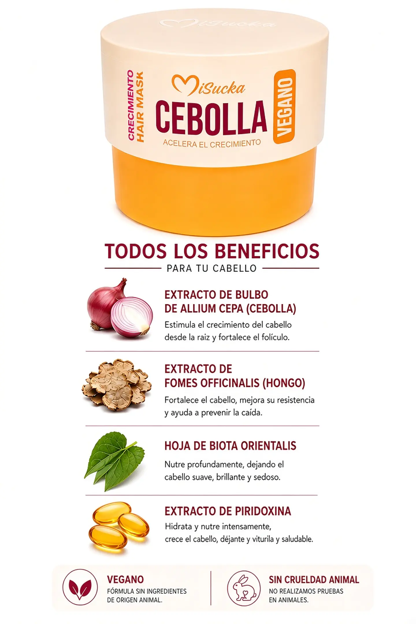 Mascarilla Capilar de Cebolla MiSucka 2