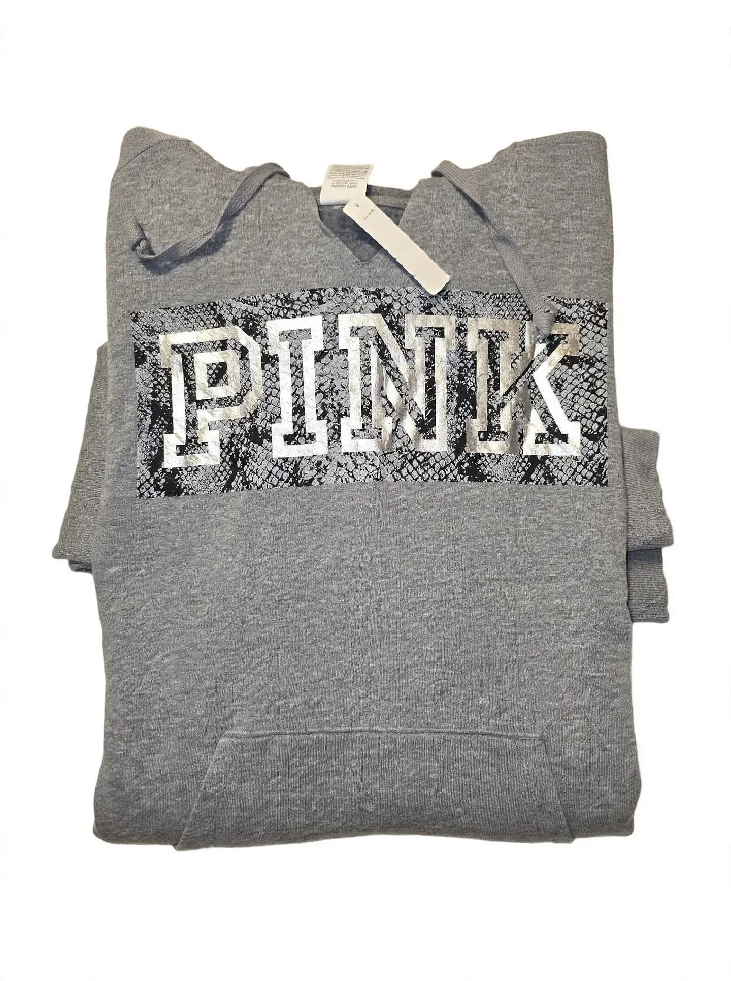 Polerón PINK Gris con Logo Animal Print 3