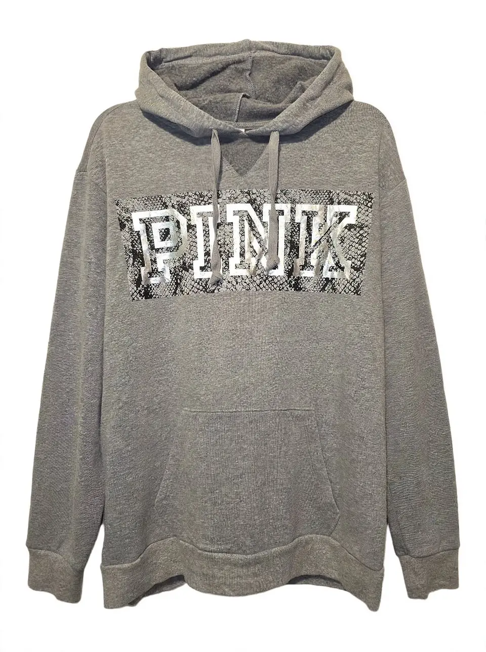 Polerón PINK Gris con Logo Animal Print 4