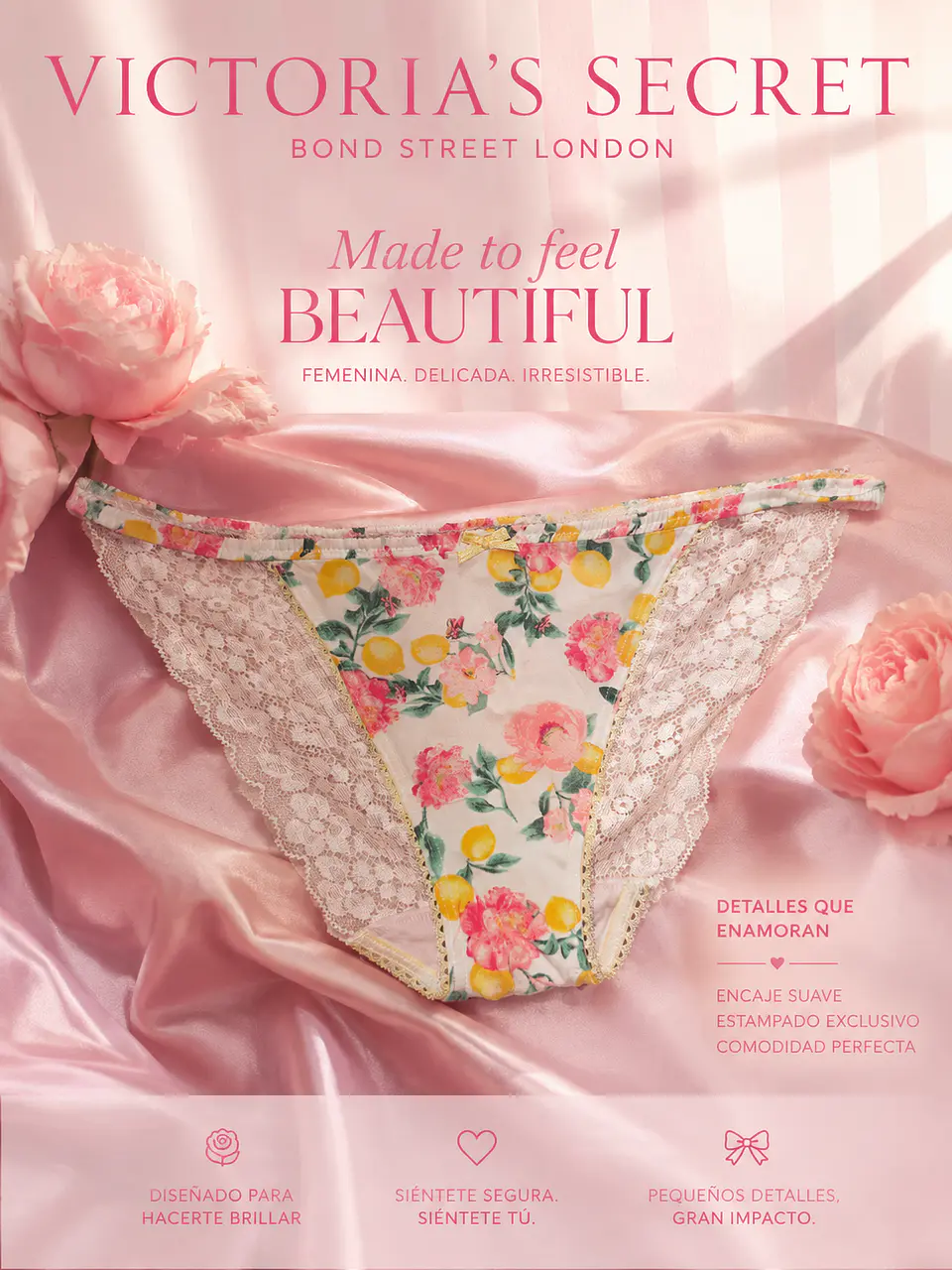 Panty Bikini Estampado Floral con Encaje — Victoria's Secret 3