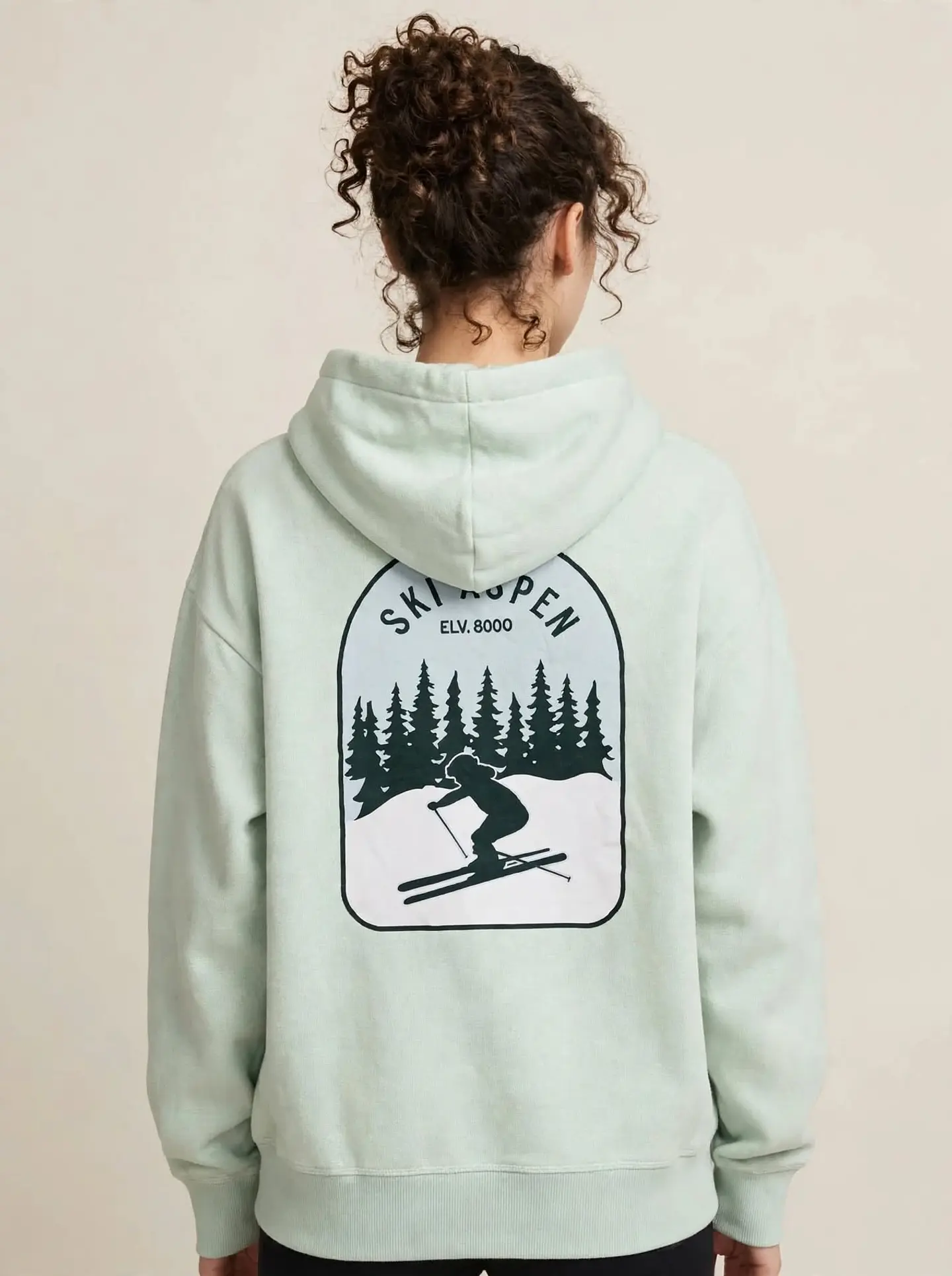 Polerón Oversized PINK SKI ASPEN Edition - Verde Menta Pastel 2